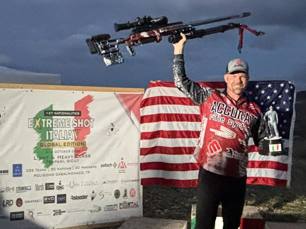 Rusty Newton at Extreme Shot Italia — competition win
