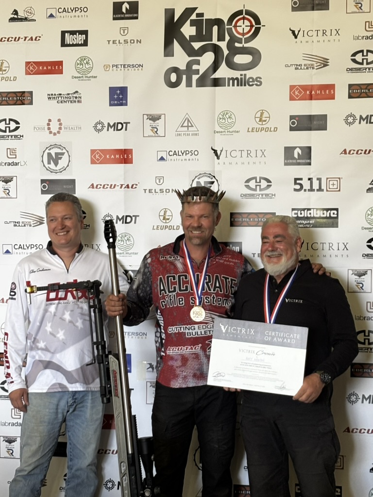Rusty Newton on the King of 2 Miles awards podium